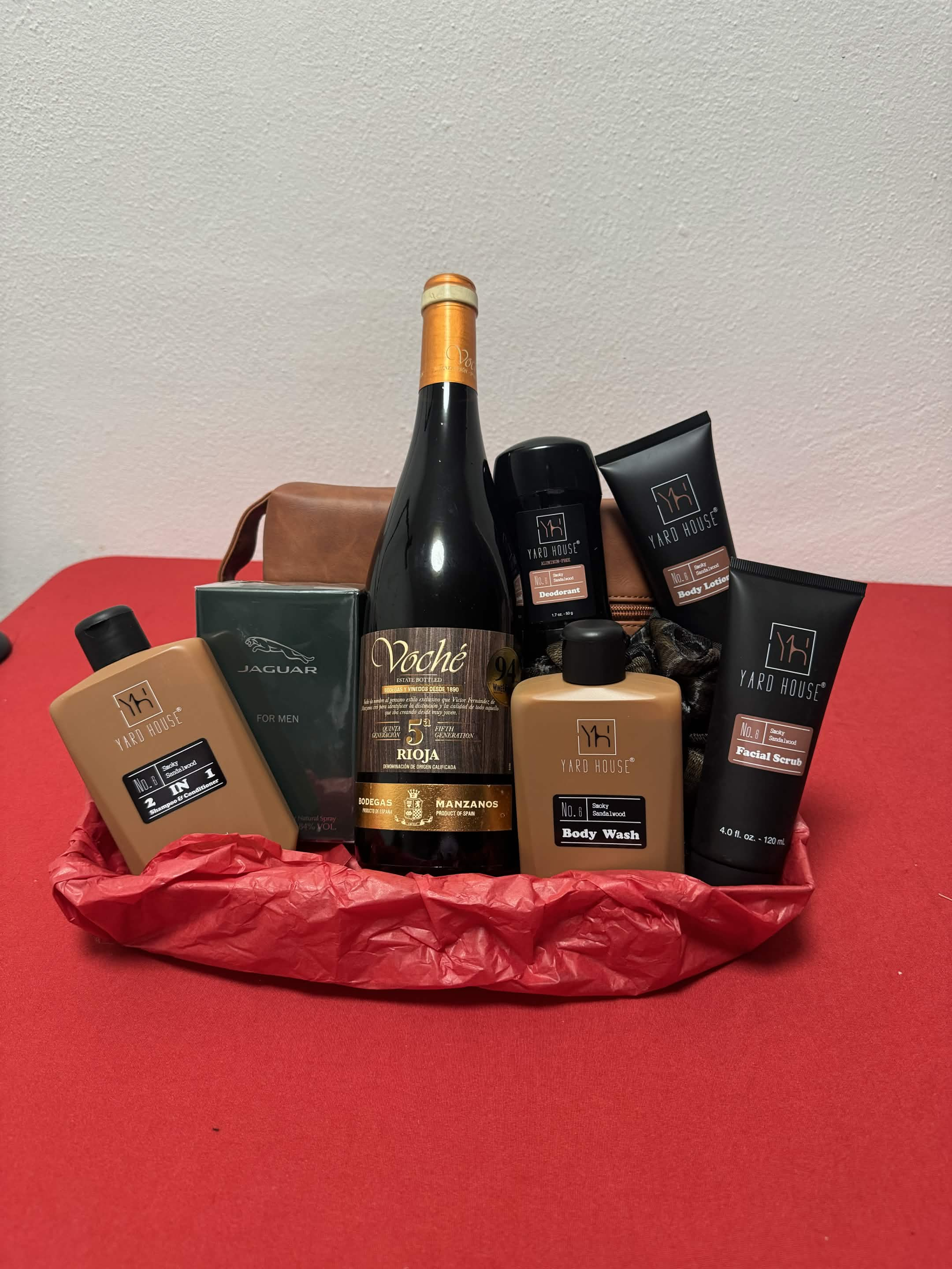 Luxury Classic gift basket with premium products and a dusty rose satin bow