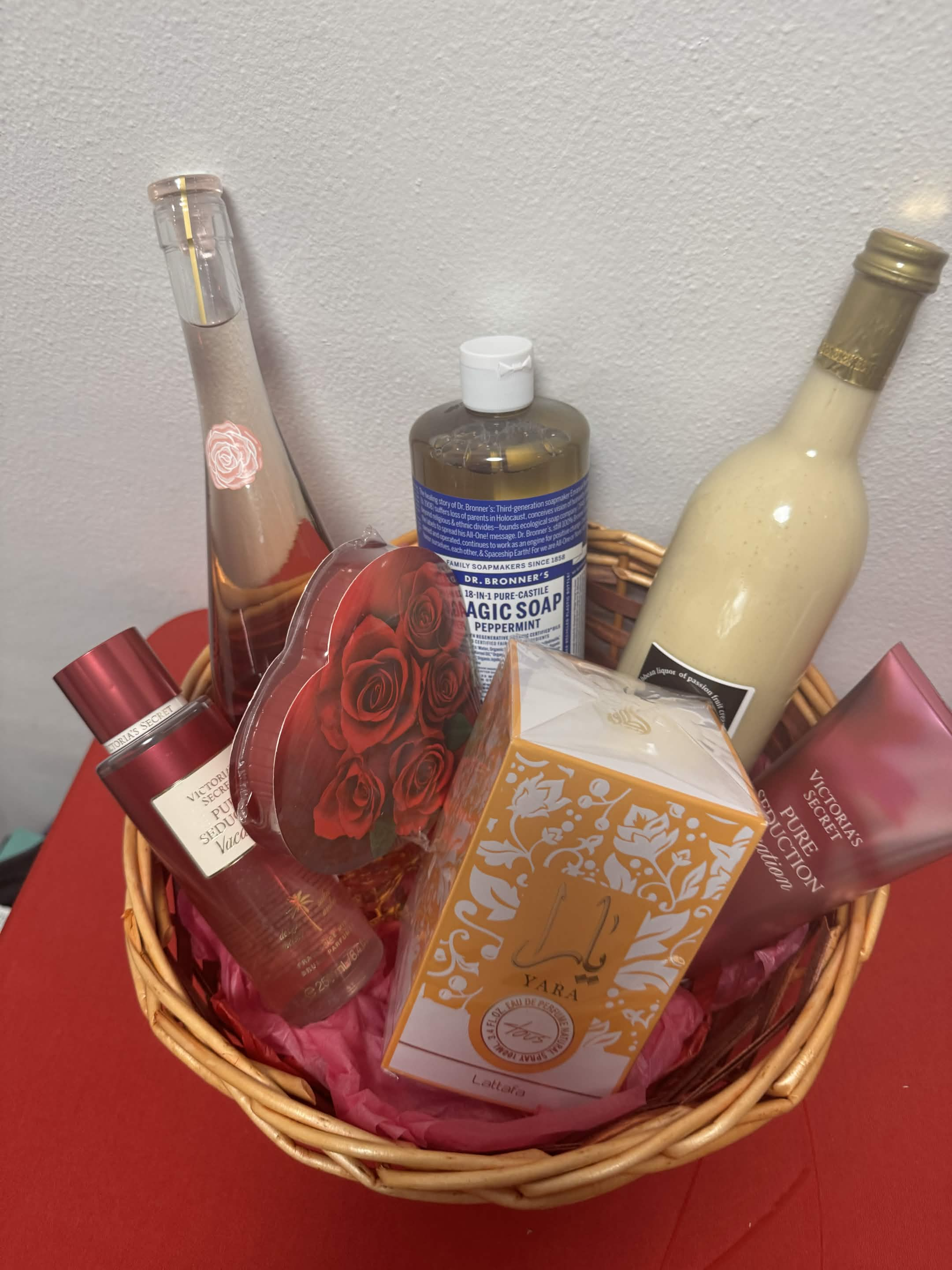 Premium Ultimate keepsake trunk gift basket surrounded by roses